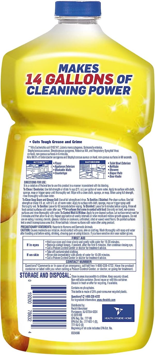 Lysol Multi-Surface Cleaner, 40 Fl Oz (Pack of 3) - Image 4