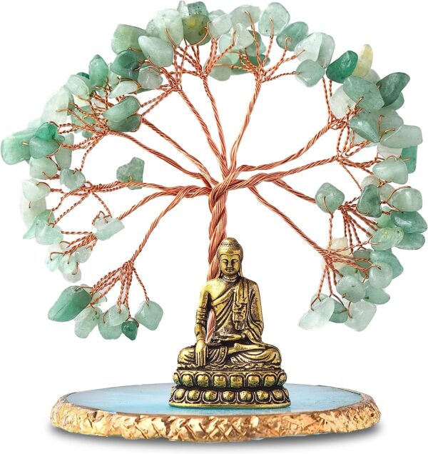 CRUCISRESIN Buddha Statue with Healing Crystal Tree - Image 7