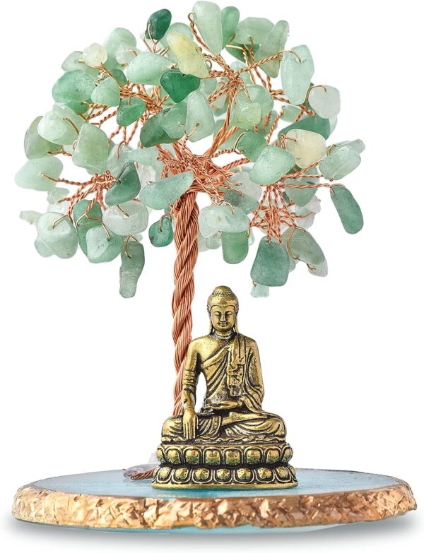 CRUCISRESIN Buddha Statue with Healing Crystal Tree - Image 5